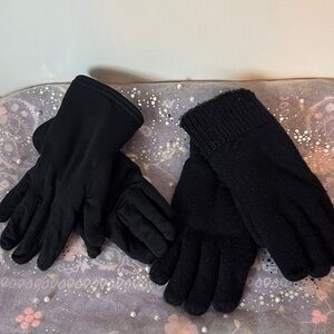 2 Black pairs of Gloves